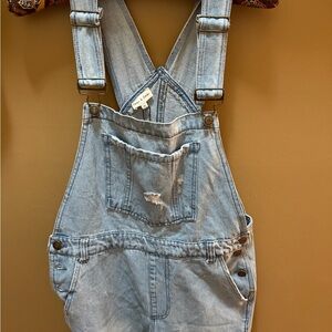 Women's Light Blue Denim Overalls